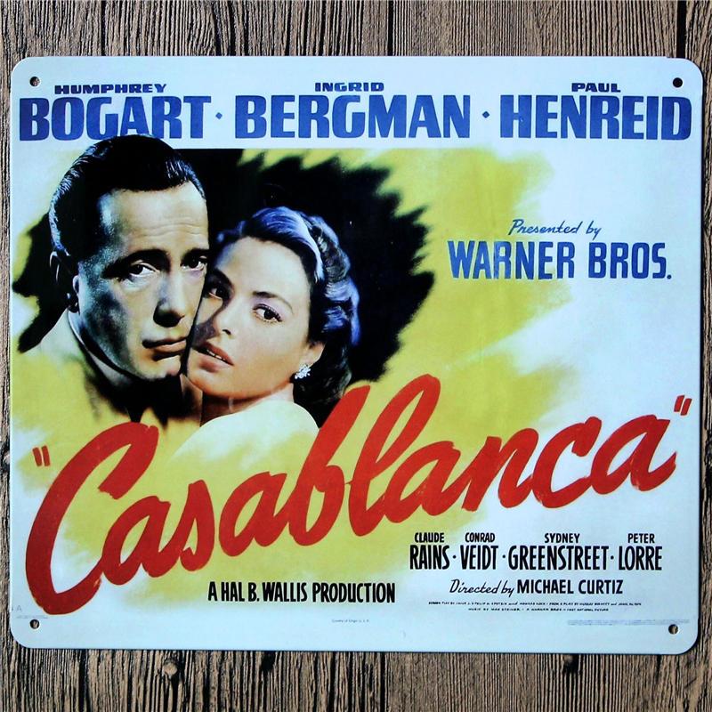 Casablanca Tin Sign Wall Art
