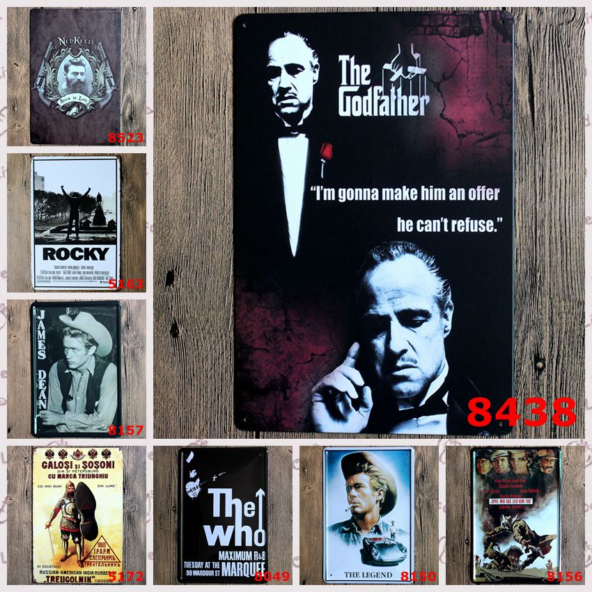 Hollywood Movie Retro Wall Art Tin Signs