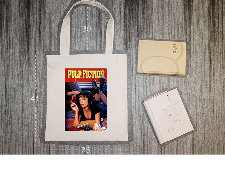 Pulp Fiction Movie Print Tote Bag